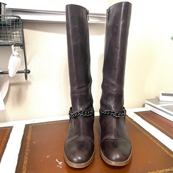 Coach Dark Brown Heeled Boots - Picture 3 of 16
